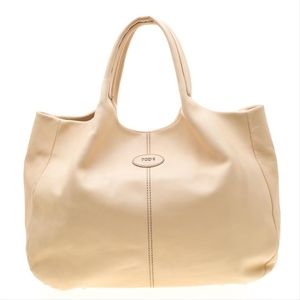 Tod's Cream Leather Satchel